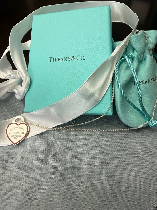 Tiffany & Co. Jewelry - Tiffany & Co. Red Heart Tag Pendant Necklace